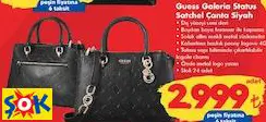 GUESS GALERİA STATUS SATCHEL ÇANTA SİYAH